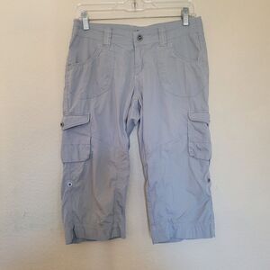Kuhl Kontra Capri Hiking Pants Womens Size 4 Cargo Gray Lightweight Outdoor 6120
